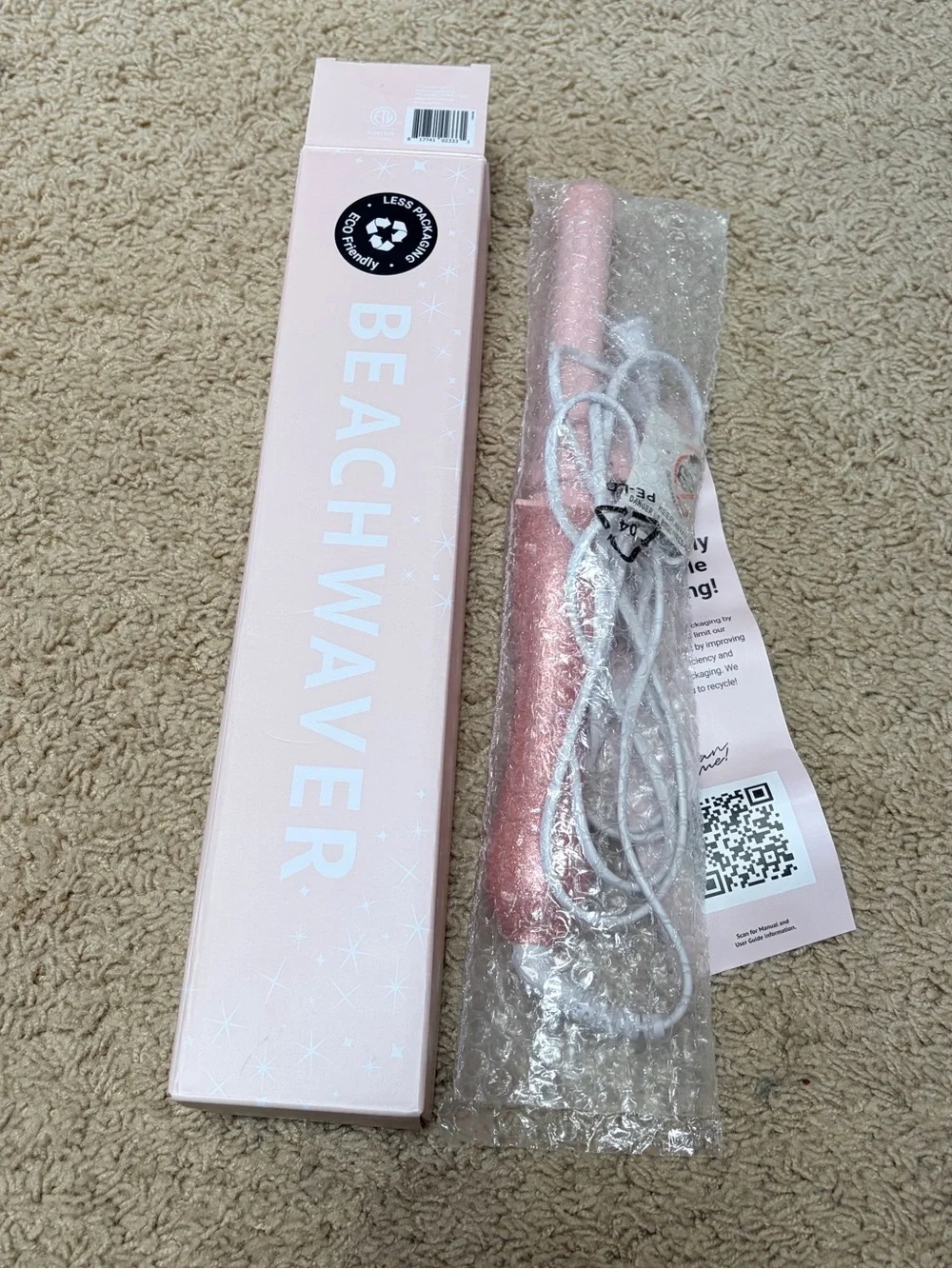 The Beachwaver Co. Compact Styling Iron in Light Pink